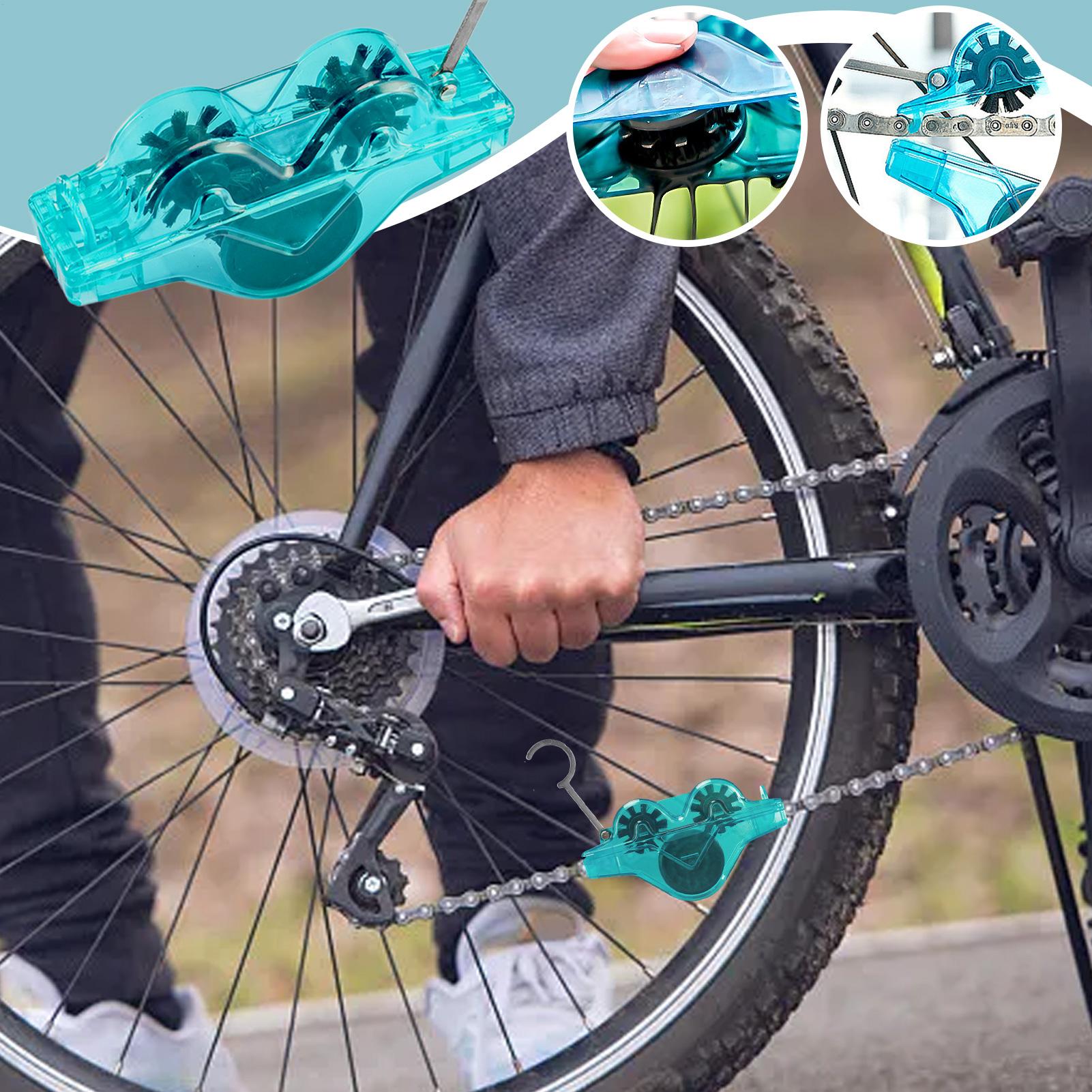 Cycling In City - منظف سلسلة الدراجة مع فرشاة دوارة