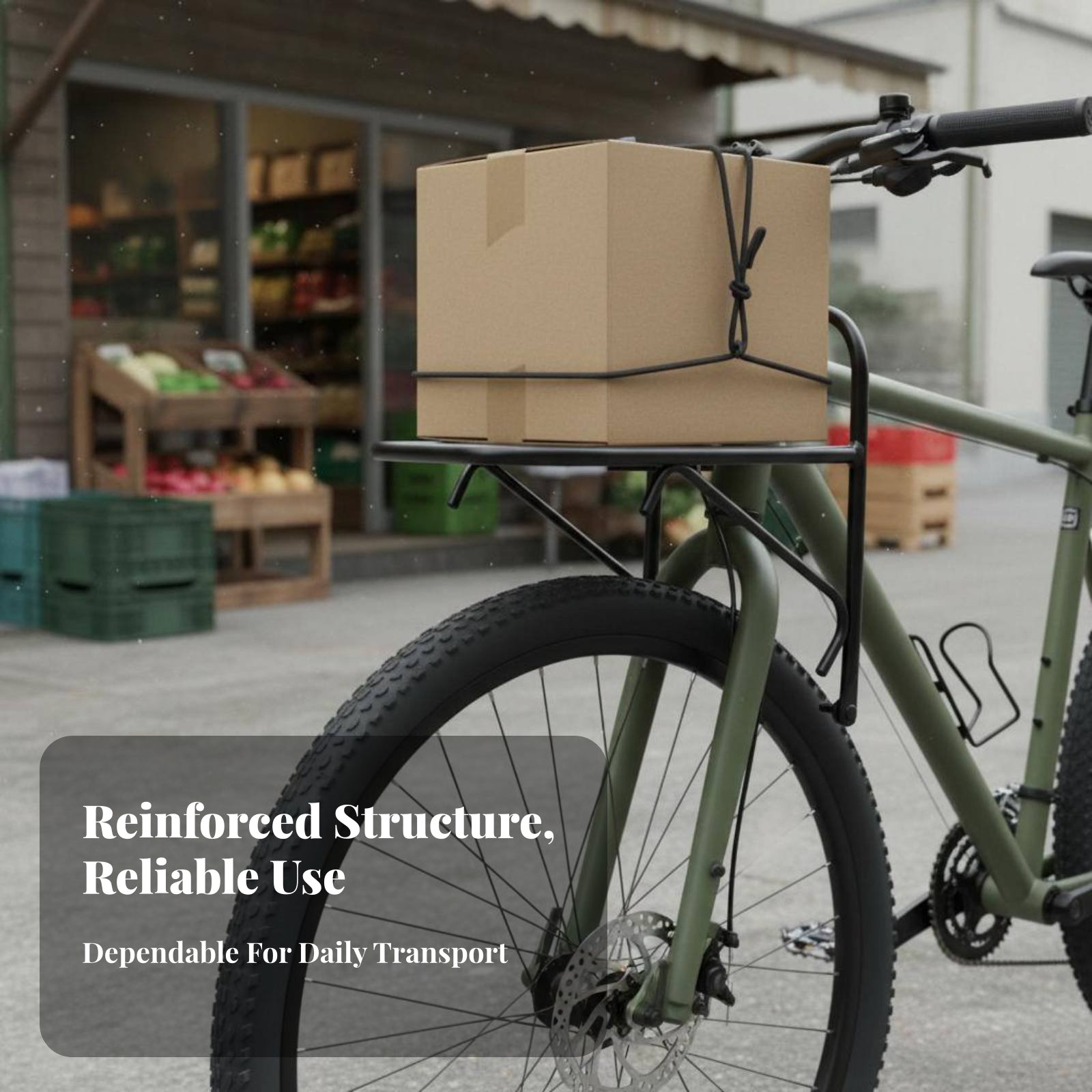 Cargo Rack Aluminum - حامل أمامي للدراجة مصنوع من سبائك