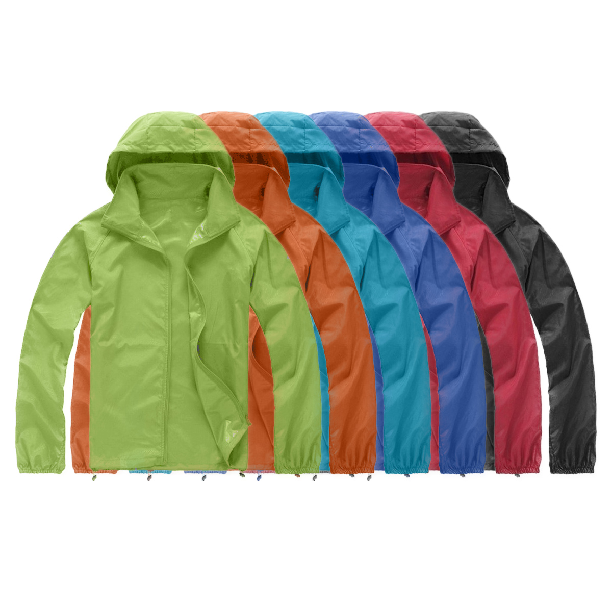 Cycling Rain Jacket Commute - للجنسين نسيج مقاوم للماء يندبروف خفيفة