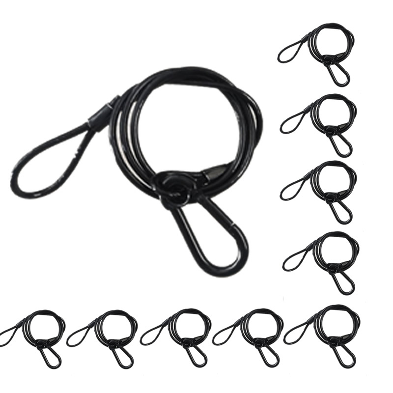 Cable Lock Flexible - 10 قطعة/الوحدة الأسود 3 مللي متر