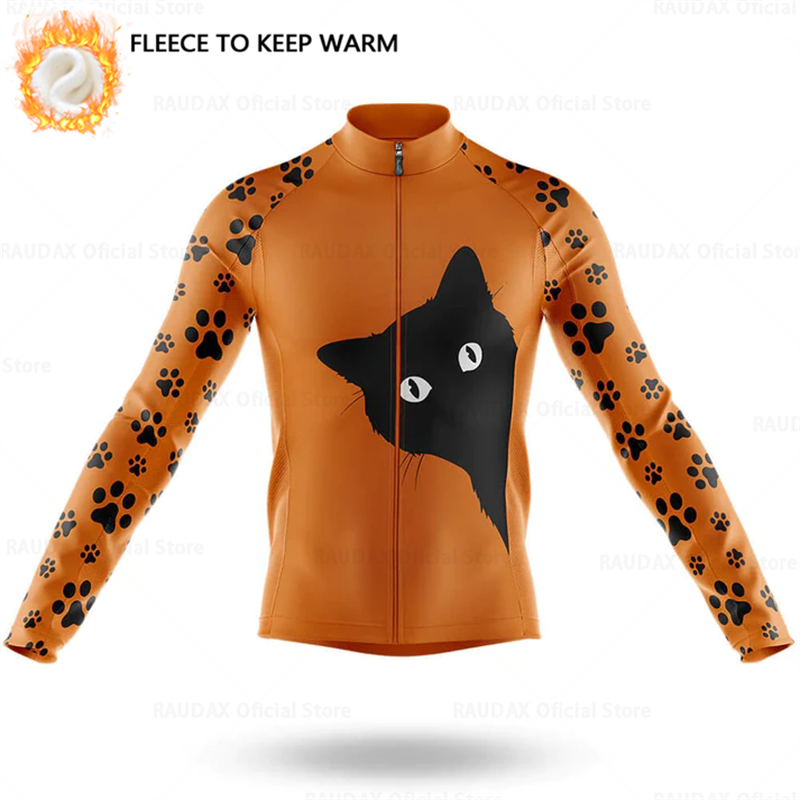 Cycling Commuter Jacket - الكرتون القط الشتاء الدراجات جيرسي الرجال
