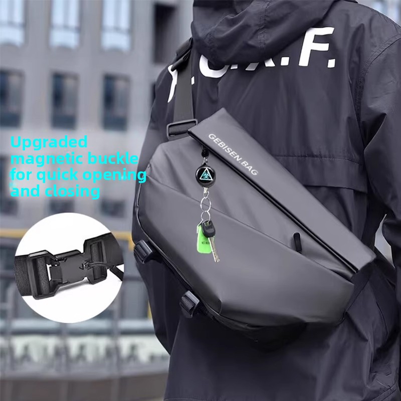 Cycling Commute Bag - حقيبة كروس للرجال بمشبك مغناطيسي، حقيبة