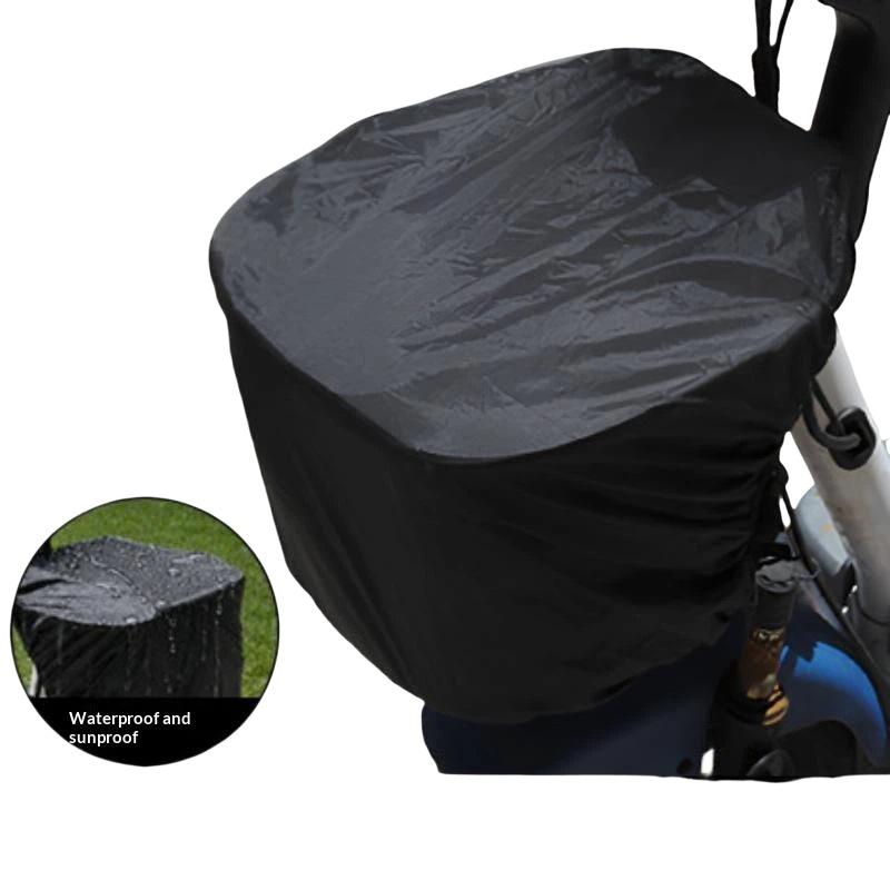 Cycling Commute In Rain - غطاء مقاوم للماء لسلة الدراجة، مقاس