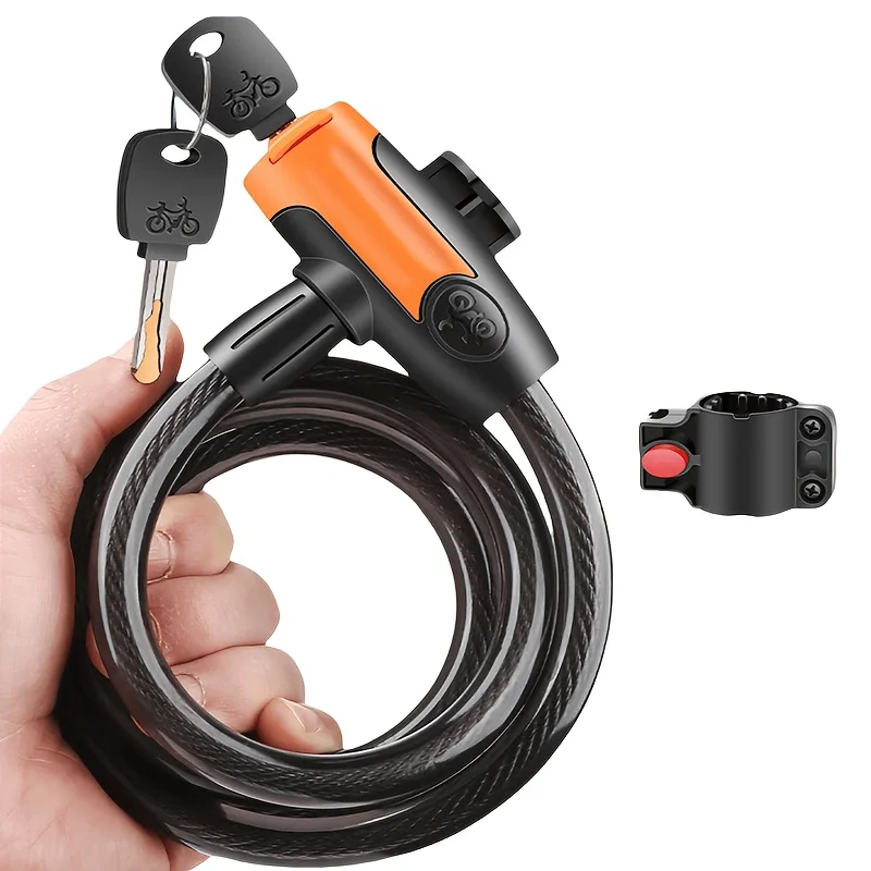 قفل دراجة من الكابل الفولاذي ا - مراجعة Cable Lock Flexible وسعره